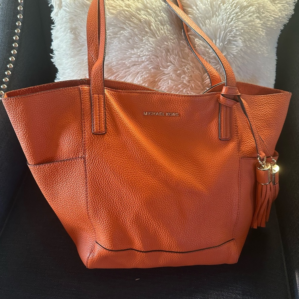 Michael Kors burnt orange leather